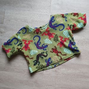 Handmade Kids Fleecy Lizard Frog Poncho